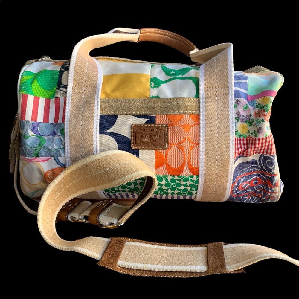 COACH “Hamptons Multicolor Patchwork” Purse